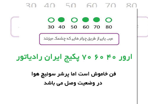 علت ارور ۴۰ ۶۰ ۷۰ پکیج ایران رادیاتور چیست؟ علت ارور ۴۰ ۶۰ ۷۰ پکیج ایران رادیاتور چیست؟